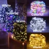 200m LED String Hafif Gümüş Peri Işıkları Noel Çelenk Outdoor Yeni Yıl Noel Ağacı Partisi Sokak Ev Dekorasyon