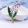 Pins Broches Paarse Bloem Broche Elegant Pak Accessoire Plant Corsage Pin Y240329