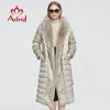 astrid 2022 New Winter Women's coat women parka lg m Jacket with Rabbit fur hood large sizes female clothing Design ZR-7518 H1Hj#