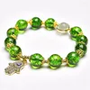 Link Armbanden 10mm Natuurlijke Groene Olijf Kristal Armband Mode Edelsteen Sieraden Reiki Genezing Cadeau Voor Vrouwen 1pcs