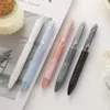 5st/set Simple Drivable Gel Pennor St NiB 0,5 mm svart bläck Smooth Writing Pen Office Signature Student School Stationery