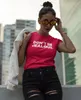 シュガーバビーはje深い面白いグラフィックTシャツファッション女性コットンTレディーススローガンTシャツドロップ240329