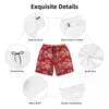 Мужские шорты Северо-восток с большим цветочным узором, летняя спортивная одежда с пионами, пляжные мужские быстросохнущие повседневные плавки большого размера