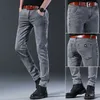 Masculino elástico perna reta meados de cintura calças fiable magro ajuste confortável jeans cinza elástico na moda e encantador jeans masculinos q3r4 #