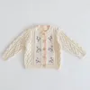 Vestes Enfant Bébé Filles Tricot Cardigan Fleur Broderie Automne Hiver Infantile Fille Pull Manteaux Drop Livraison Enfants Matern Dh6Ks