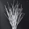 Decorative Flowers Artificial Tree Branch Wood White Small Dried Branches Home El Venue Decoration For Wedding Party Plants