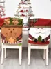 Capas de cadeira 1 pc boneca de Natal dos desenhos animados capa criativa assento de cozinha para decoração de festival de festa em casa