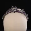 Ouro artesanal casamento vermelho azul rhinestes verde princ tiaras noiva coroas nupcial bandana traje acessórios de cabelo para mulher 91iO #