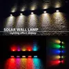 Lampada da parete 1 pz LED sensore di luce solare impermeabile decorazione esterna illuminazione 7 colori