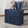 Sacos de armazenamento Grande Capacidade À Prova D 'Água Oxford Bag Camping Movendo Roupas para Casa Arrumado Guarda-Roupa Brinquedos Stuffs Bolsa Com Zips Preto / Marinho