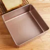 Baking Moulds Gold Square Cake Mould Thickening Non-Stick Ancient Tray Deep Pans Barbecue Bread Mold