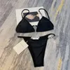 Black Bikinis Set Women badkläder badstrand baddräkter två stycken sexig lyx sommarbikinis