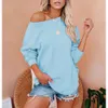 Autumn/winter New Sportswear Womens Casual Long Sleeved Pullover Solid Color Hoodie