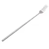 Forks Silver Stainless Extendable Fork Dinner Fruit Dessert Long Cutlery Barbecue Kitchen Accessories Tools