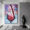 Pintado à mão pintura a óleo abstrata moderna casa cozinha decoração arte da parede pintado à mão colorido vinho pintura em tela para sala de estar decoração