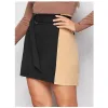 Plus Size Tie Taille Zomer Elegante Rechte Rok Vrouwen Color Blocked Casual Mini Rok Plus Size Werk Kantoor Bodems 6XL 7XL 23uZ #