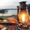 Outils Vintage kérosène lampe à huile lanterne 26/31 cm rétro kérosène lumière Camping tente atmosphère décorative éclairage extérieur Campinglight