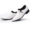 Kleidschuhe Wnfsy Herren Leder Klassisch Anti-Rutsch für Plus Size Point Toe Business Casual Formal Hochzeit