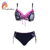 Costumi da bagno femminile andzhelika stampa a metà vita set da donna set da donna più taglia due pezzi push up costume da bagno 2021 sexy costume da bagno in spiaggia j240330