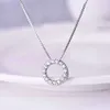 2024 New Trendy Circle for Women Simple Stylish Cubic Zircon Clavicle Chain Necklace Designer Wedding Jewelry