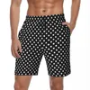 Men's Shorts Classic Polka Dot Gym Summer Black And White Sports Fitness Beach Short Pants Men Breathable Design Oversize Trunks