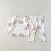 Milancel 2023 Pajama à printemps pyjama dot imprimé fille bébé dormeur porte tout-petit filles vêtements d'intérieur costume