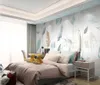 Wallpapers Feather Flamingo Wall Mural Paper Art Painting Contact HD Po For Bedroom TV Background Custom