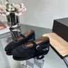 Designer luxe schoenen dames ballet flats uitgeholde mesh sandaal muiltjes ronde kop strass klinknagel gesp Mary Jane schoenen echt lederen loafers dia maat 35-41 06