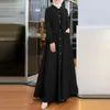 Etnische kleding 2024 mode vrouwen lange moslim jurk zomer mouw effen zonnejurk elegant casual dubai turkije party vestidos lente