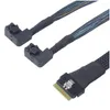 Computer Cables Connectors S Mini SAS Slim SFF-8654 8I 4.0 till 2 Port SFF-8643 Höger Bend Connection Drop Delivery Computers Networking Otbwy