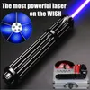 2024 Nieuwe Blauwe Laser Pointer Pen Blue Lazer Zichtbare Beam Focus Verstelbare Laser Pointer met Luxe Aluminium Doos (Pack A)