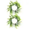 Kwiaty dekoracyjne 2 szt. Sztuczny girlanda eukaliptus liście wieniec domowe rośliny wiszące wisiorek