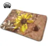 Carpets Sunflower 3D Household Goods Mat Rug Carpet Cushion Yellow Flower Rose Bouquet Joy Sun Coffee Plant Nature Field