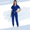 Slim Fit Medical Scrubs Uniforme Mujeres Scrub Sets Enfermería Accories Hospital Cirugía Vestidos Clínica Dental Belleza Sal Ropa de trabajo h5Zg #