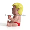 Trump Personality Doll Model Ornament Funny Cartoon Crafts Figuringockor Karaktär Modeller Verklighet Dockor Harts Desktop Decor Home Office Decoration JY0786