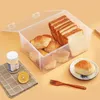 Storage Bottles Kitchen Dispenser Clear Container Box Bread Boxes Baking Breads Cake Containers Fridge Moisture-proof Airtight Boxs