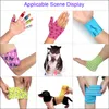 4,5 m coloré Sports imprimés Knee Protector Thérapie Bandage élastique Colorful auto-adhésif Ruban d'enveloppe pour le doigt de tatouage
