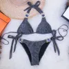 Costumi da bagno da donna Gioielli in cristallo Bikini Bikini scintillante per ragazze Costumi da bagno a due pezzi per donna Costumi da bagno push up di lusso Costume da spiaggia J240330