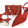 Casual Shoes Doershow High Quality African Style Ladies and Bags Set Senaste Gold Italian Bag For Party Hyd1-23