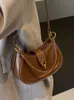Vintage PU Couro Pequenos Sacos Nas Axilas para As Mulheres Primavera Verão Fi Zipper Design Crossbody Bag Senhora Bolsas e Bolsa 318C #