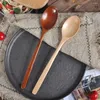 Lepels houten lepel vork bamboe keuken kookgereedschap gereedschap soep theelspoon servies voor pap/soep/koffiemanen en desserts enz