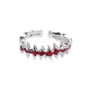 Klaster pierścionków minimalistyczna biżuteria palec urok Kobiety moda kreatywna czerwona nieregularna geometryczna akcesoria urodzinowe prezent