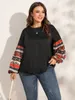 Finjani Plus Size Spring Autumn Lg Sleeve Shirt 여성 꽃 프린트 캐주얼 블라우스 느슨한 대형 D3R0#