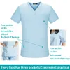 Medicinsk skrubbuppsättning Royal Blue Women Men Scrubs Set Operation Room Top Pants Doctor Nurse Outfit Scrubs Clinical Workwear Uniform Z86E#