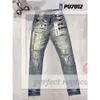 Lila jeans denim jeans byxor knä mager rak storlek 28-40 motorcykel trendig lång rak av hög av hög kvalitet mens lila jeans designer jean män kvinnor h 724