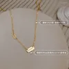 Chaînes Weiyue S925 Sterling Argent Rétro Alphabet Collier Femme Coréenne Simple Clavicule Chaîne Étudiant Pendentif Petite Amie Cadeau