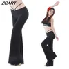 Neue Profial Bauchtanz Praxis Hose Weibliche Erwachsene Bauchtanz Hosen Dame Sexy Low Waist Dance Wear Leistung Hose