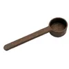 Scoops de café 2pcs à la maison noire noix à mesurer la cuillère cuisine longue et courte poignée en bois