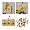 Altre forniture per uccelli Piccioncini Pappagalli Budgies Gabbia Giocattolo Arrampicata Tastiera molare in legno naturale