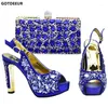 Dress Shoes Arrival Italian Ladies And Bags To Match Set Decorated With Rhinestone Bag African Sets 2024 Pumps Women